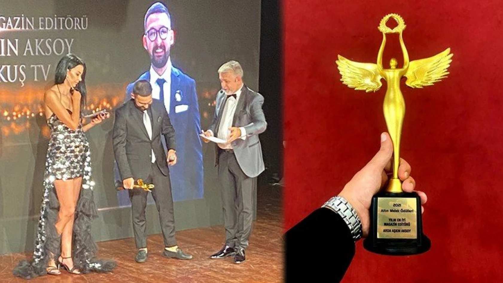 Arda Aşkın Aksoy, 'Yılın En İyi Magazin Editörü Ödülü'nü aldı