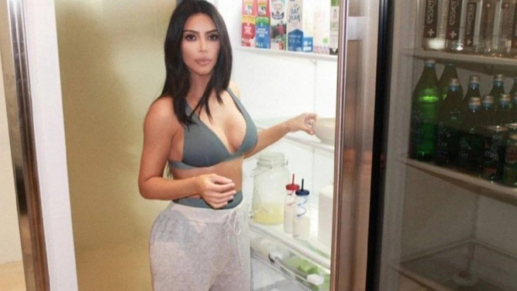 Kim Kardashian'ın bozdolabı bile olay oldu