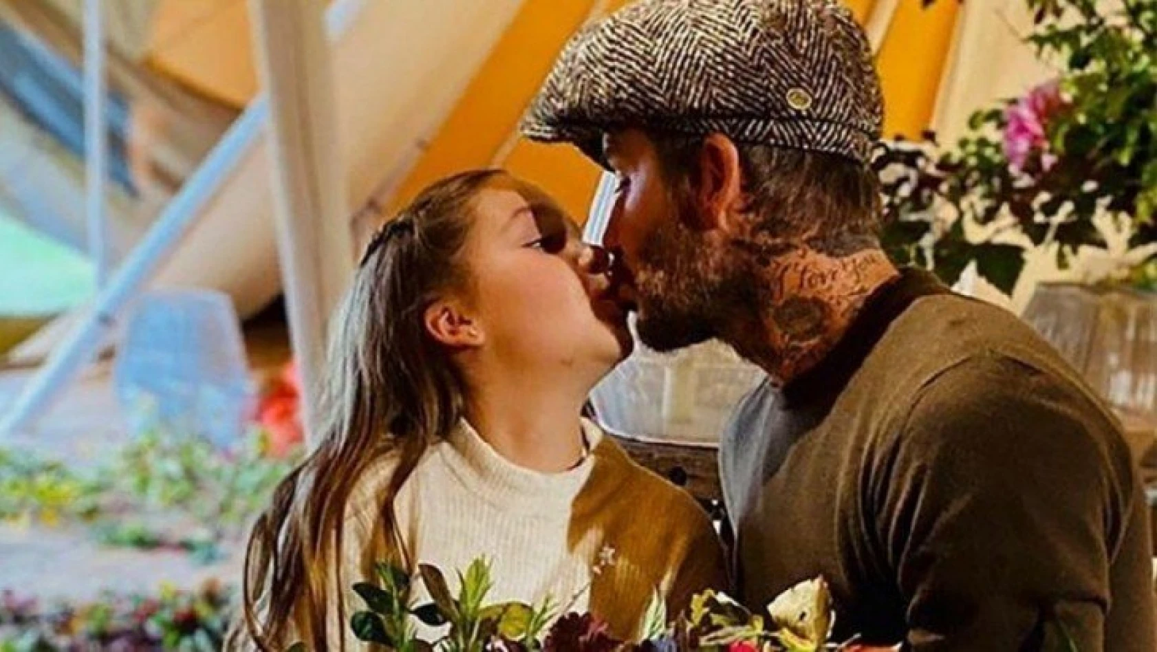 Kızını dudağından öpen David Beckham'a tepki yağdı