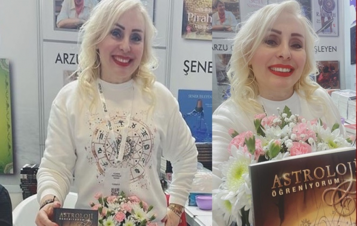 Gazeteci Funda Akosman, TÜYAP Kitap Fuarı'nda yeni kitabı 'Astroloji Öğreniyorum'u imzaladı
