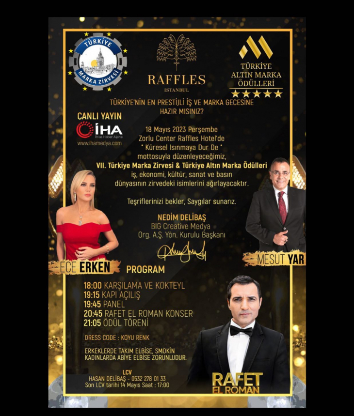 7. Türkiye Altın Marka Ödülleri, muhteşem bir geceyle sahiplerini buluyor